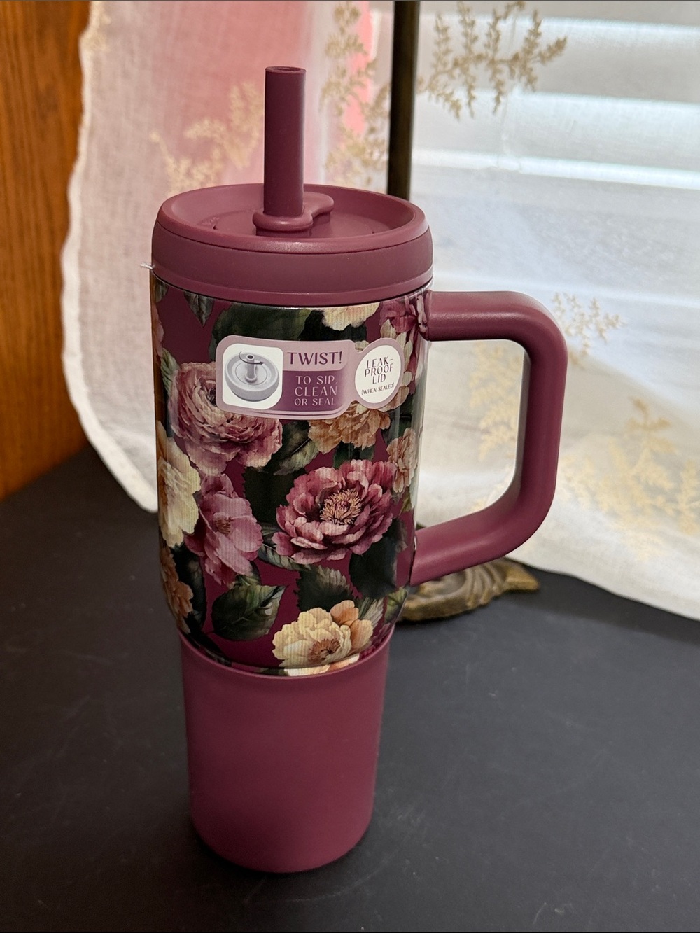 Hydraflow edge floral stainless steel 30oz tumbler